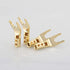 HiFi Speaker Y Spade Connectors, Dual Screw Locking Speaker Cable Plug, Fork Spade Connectors with Allen Wrench for Speaker Wire DIY 4PCS (Gold Pl...