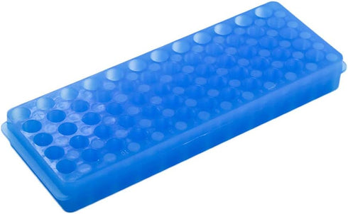 2Pcs PCR Tube Rack, Double Panel Microcentrifuge Test Tube Rack Holder for 0.5ml 1.5ml 2ml Test Tube, 60-Well, Blue...