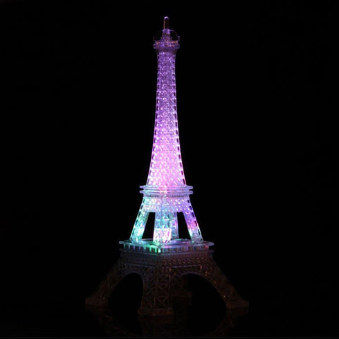 Colorful Eiffel Tower Lighting Desk Bedroom Decoration LED Lamp (7.6 Inch)...
