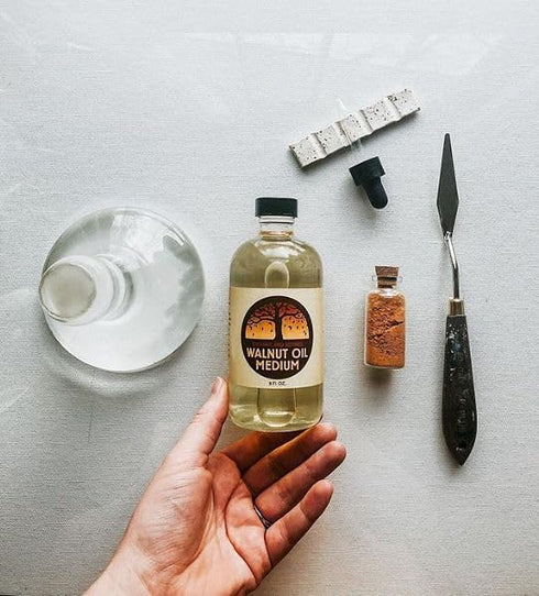 Natural Earth Paint Refined Walnut Oil | Non-Toxic | Professional Grade | Pure | Vegan | 8oz...