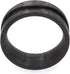 Wapiti Designs Ring Core Blank for Inlay Jewelry Making (8mm Carbon Fiber - Curvy Groove, 5.5)...