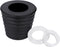SAVITA Patio Table Umbrella Hole Ring, Silicone Black Table Umbrella Hole Plug Cone with Transparent Umbrella Hole Ring Fits Parasol Poles 1.5 inc...