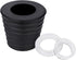SAVITA Patio Table Umbrella Hole Ring, Silicone Black Table Umbrella Hole Plug Cone with Transparent Umbrella Hole Ring Fits Parasol Poles 1.5 inc...