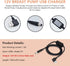 12 Volt USB Car Adapter for Medela Sonata, Ameda Purely Yours 12V, Spectra S1 S2 and Lactina Hygeia EnJoye Breast Pump Replaces Part?Easy to Carry...