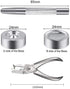 200 Pieces Stainless Steel Snap Fastener Kit, BetterJonny 15mm Heavy Duty Snap Button Press Stud Cap with Pliers and 3 Setting Tools for Marine Bo...