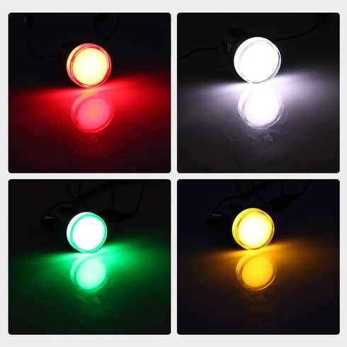 uxcell 4Pcs Red Green Yellow White Indicator Light AC/DC 110V, 22mm Panel Mount, for Electrical Control Panel, HVAC, DIY Projects...