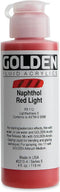 Golden Fluid Acrylics - Napthol Red Light - 4 oz Bottle...