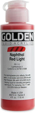 Golden Fluid Acrylics - Napthol Red Light - 4 oz Bottle...