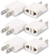 6 Pack European to US Plug Adapter, Plug Adapter European to American, EU to US Plug Adapter, 220v to 110v Adapter Plug for Travel, Europe to Amer...