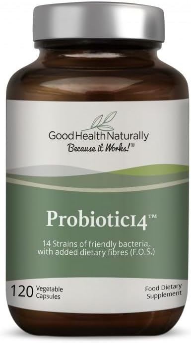 Probiotics 14 - Digestive Supplement, Gut Cleanse | 120 Capsules - Good Health Naturally...