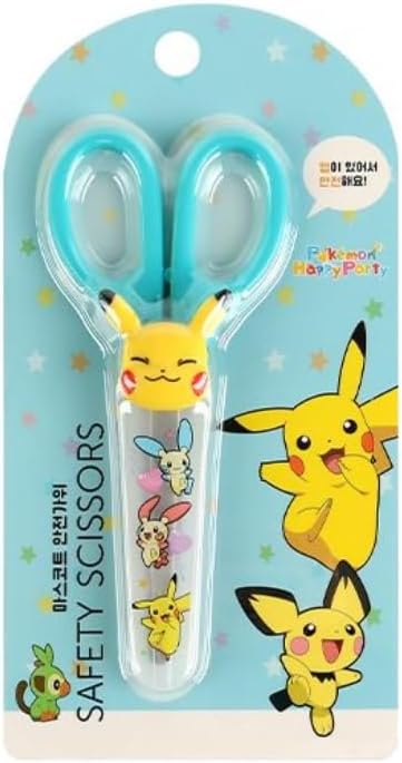 1 Count Pikachu Safety Scissors with Cover (Skyblue)...