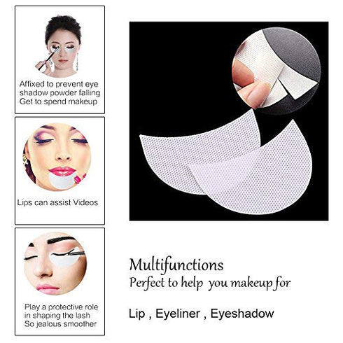 LKE 100pcs Eyeshadow Stencils Professional Pads Under Eye Eyeshadow Gel Pad Patches for Eyelash Extensions/Lip Makeup...