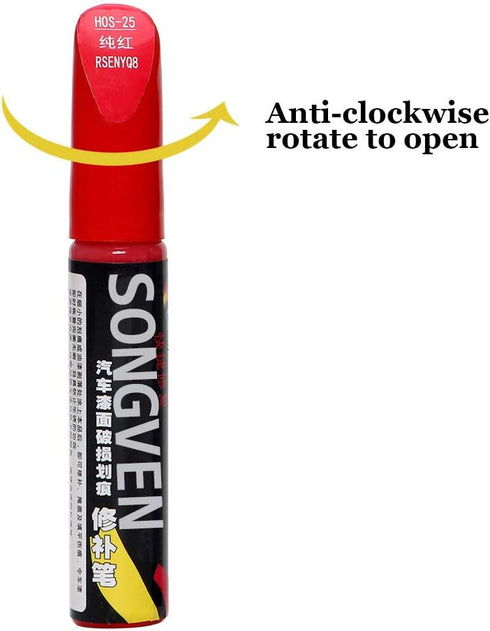 Red Car Touch Up Paint Pen Auto Scratch Repair Remover Pen Auto Painting Pen Car Scratch Remover (red)...
