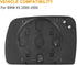 X AUTOHAUX Car Passenger Right Side Rearview Mirror Glass Heated with Backing Plate for BMW X5 2000-2006...