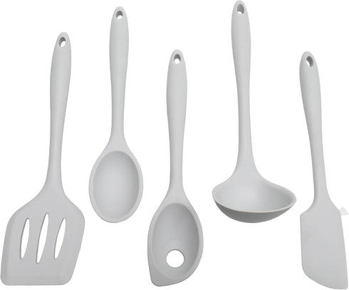Chef Craft Premium Silicone Cooking Ladle, 11.25 inch, Gray...