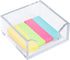 Clear Acrylic Sticky Notepad Holder, 3.94" x 3.94" x 1.77" Acrylic Sticky Note Dispenser for Office Desk Accessories(DP005)...