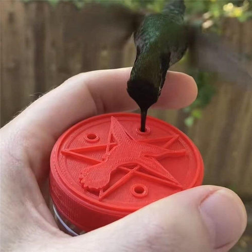 4Pcs Hand Hummingbird Feeders, Outdoors Creative Pentagram Handheld Bird Feeder Bottle...