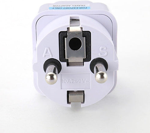 ANRANK UE3360AK 2 Packs Universal AU US UK to EU Europe Plug AC 250V Power Travel Adapter White...