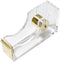 Multibey Clear Acrylic Gold 1 Inch Core Desktop Adhesive Tape Dispenser Cutter with Tape Office School Gift Idea (Gold)...