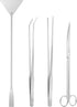 Aquascape Tools Aquarium Kit - 4PCS Terrarium Supplies Include Long Tweezers for Terrarium, Feeding Tongs, Aquarium Scissors, Aquarium Algae Scrap...