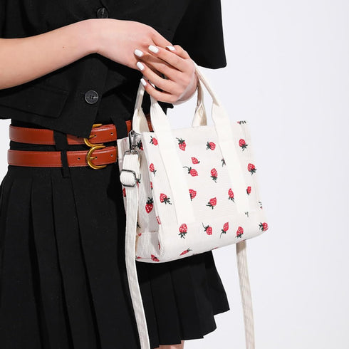 Corduroy Tote Bag Small Crossbody Bag Purse for Women Zipper Closure Shoulder Bag Satchel Bag Casual Hobo Handbag...