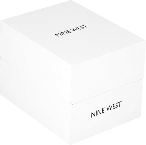 Nine West Women's Floral Dial Smooth Strap Watch...