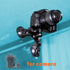 Triple Suction Cup Mount Holder Action Camera Car Windshield Mount with 1/4 Threaded Head 360 Degree Tripod Ball Head Mount & Screw for Gopro, DJI...