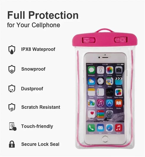 Waterproof Phone Case, Waterproof Phone Pouch for Smart Phone, Compitable with iPhone 14 13 12 11 Pro Max XS Plus, Samsung Galaxy, LG, Google Pixe...