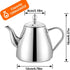 SANQIAHOME Stainless Steel Teapot Coffee Servers 1200ml...