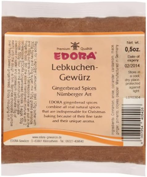 Edora Gingerbread Spices, Christmas Cookie Baking Kit Includes Stollen, Spekulatius, Gingerbread Cookie Cutters, Bundled with Stir Spoon...