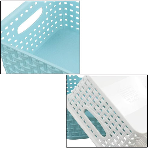 Vababa Plastic Storage Baskets/Storage Bins, Pack for 6...