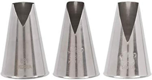 Ateco #881 & #882 & #883 - Set of 3 St Honore Pastry Tips - Stainless Steel...