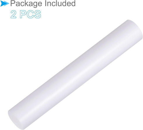 Acrylic Clay Roller, 6 Inch Length 1 Inch Dia., Acrylic Non-Stick Rolling Pin Roller White - (Applications: for Shaping Sculpting), 2-Pieces...
