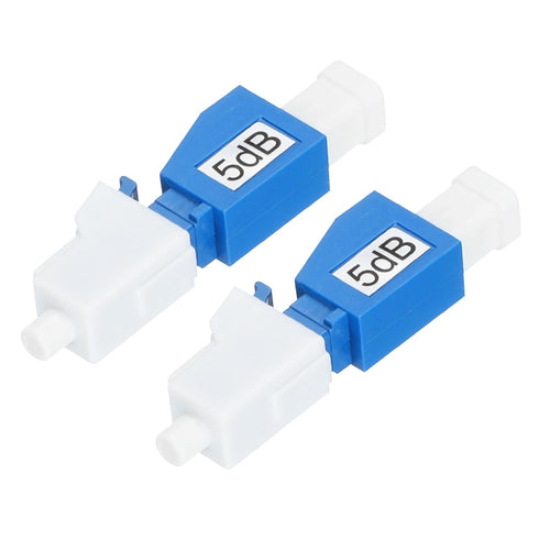 MECCANIXITY 5dB LC Fiber Attenuator, LC/UPC SM Single Mode Fixed Fiber Optic Attenuator Male to Female for Fiber Optic Transmission Pack of 2...
