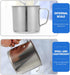 Hemobllo Stainless Steel Beaker, Lab Graduated Beaker with Handle Chemistry Lab Cups Scientific Laboratory Supplies for Liquids Solids (500ml)...