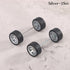 Sliver Wheels Rims Tires Set Alloy 1:64 Wheels,Scale Alloy Wheels Rubber Tires,Model Alloy and Accessories Tires Wheel Rubber...