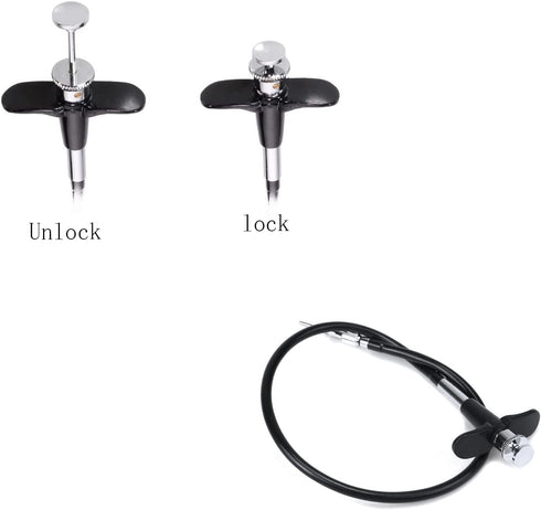 15.7"(40cm) Threaded Release Cable Vibration-Free Black Shutter Release Cable Shutter Release Cable with Bulb-Lock Mechanical Shutter Release Cabl...