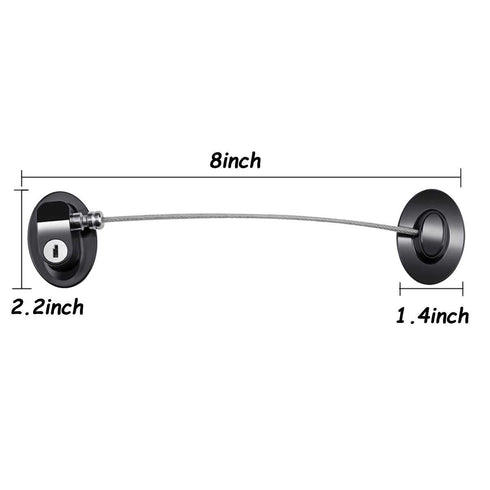 6 Pack Refrigerator Locks with 12 Keys,Child Safety Fridge Lock,Refrigerator Lock Combination,Mini Fridge,File Drawer,Toilet Seat Lock with Strong...