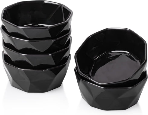 Delling Ramekins 4 OZ Oven Safe, Creme Brulee Ramekins for Baking, Pudding Custard Cups Souffle Ramiken, Dipping Sauce Dishes, Ceramic Ramekin Bow...