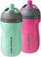 Tommee Tippee Insulated Sportee Bottle, 9oz, 12+ Months, Trainer Sippy Cup for Toddlers, Spill-Proof, Easy to Hold Handle, Pink & Mint, Pack of 2...