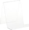 Plymor Clear Acrylic Flat Back Display Easel with 2.5" Box Ledge, 7.25" H x 6" W x 7" D...
