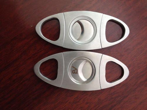 Alaska Bear® Cigar Cutter Stainless Steel Guillotine Double Cut Blade in Black Gift Pouch...