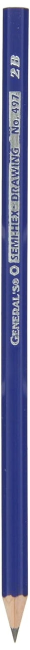 Generals-497 Drawing Pencils 2B - Pack of 12, Black...