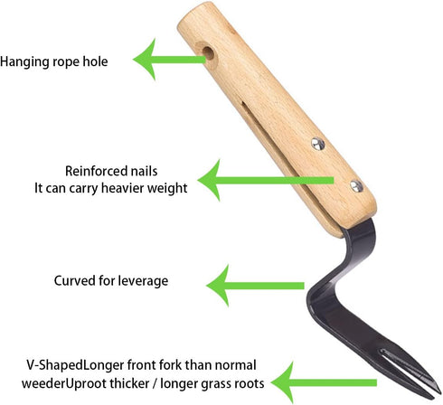 Kana Hoe 217 Japanese Garden Tool - Hand Hoe/Sickle is Perfect for Weeding and Cultivating. The Blade Edge is Very Sharp., Beige-028...