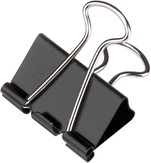 Pack of Small Binder Clips 3/4 Small Black 12/Box 12 PCS Office Black Ideal for Reuse binder Clips Medium Mini Binder Clips Office Clips Paper Cli...