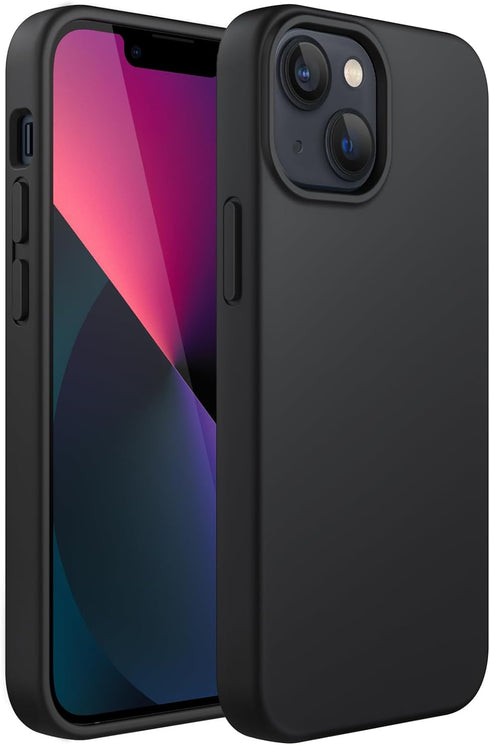 JETech Silicone Case for iPhone 13 6.1-Inch, Silky-Soft Touch Full-Body Protective Phone Case, Shockproof Cover with Microfiber Lining (Black)......