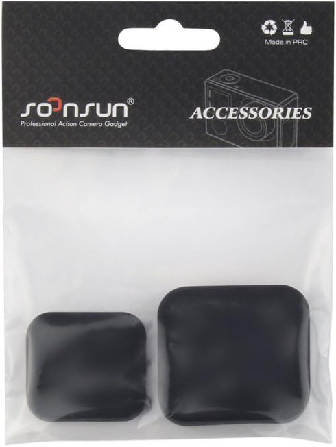 SOONSUN Silicone Lens Cap Cover Kit for GoPro Hero 5 6 7 Black Hero(2018) Camera and Housing Case (Included 2 x Lens Caps for Hero5 6 7 Black Came...