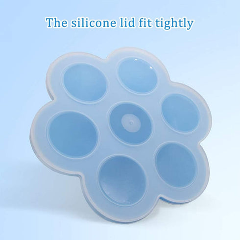 Webake Baby Food Freezer Trays with Lid, Silicone Ice Cube Popsicle Molds with 7 Ice Pop Sticks, Egg Bites Molds Set of 2 for Instant Pot Accessor...
