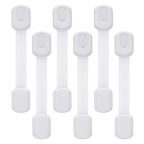 Goodv Baby Proof Cabinet Locks - 6 Pack Adjustable Child Safety Straps Used for Drawer Door Fridge Oven Toilet Seat Kitchen Cupboard Appliance Tra...