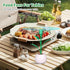 Portable Fans for Tables, Foldable Table Fans Indoor, Outdoor Food Fans with Holographic Blades, Battery Powered Hangable Food Spinning Fan for Pi...